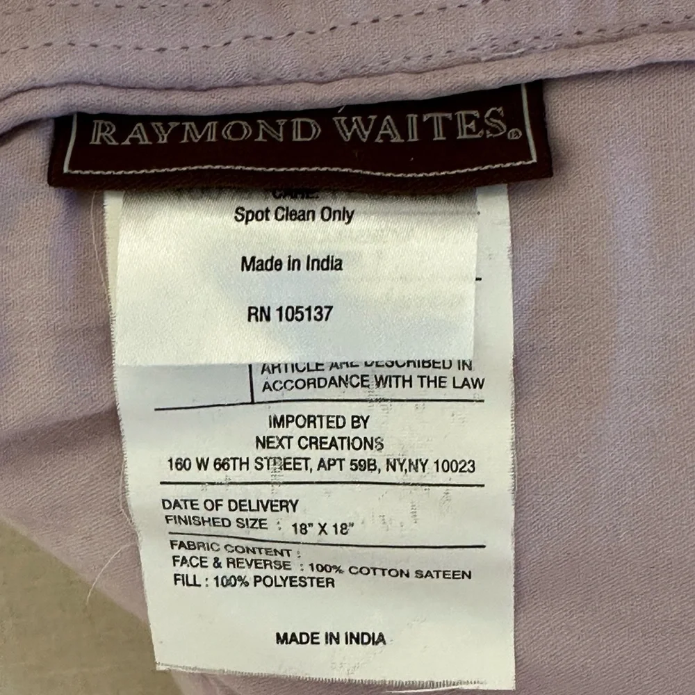Raymond Waites 4 pc set Matching Purple Pillows & Shams